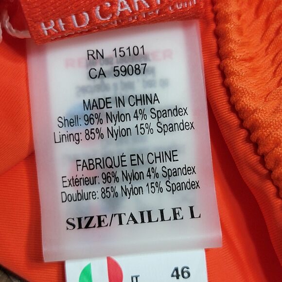 Red Carter 1Pc Ladies Swimsuit Orange - Size Large NWT - Picture 5 of 6
